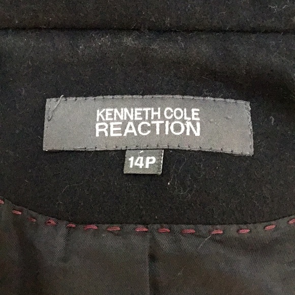 Kenneth Cole Black Belted Trench Coat - Picture 9 of 12